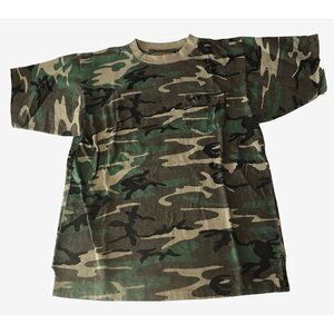 Vintage 90s Sasquatch Shirt Men Large Camo Skate Grunge Streetwear Single Stitch